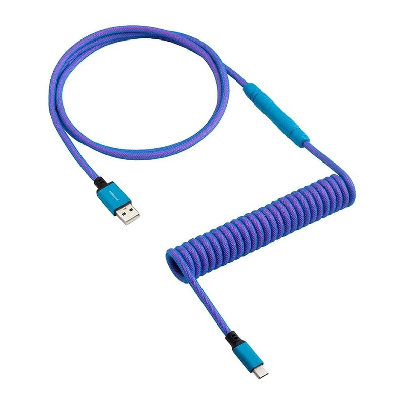 CableMod Artisan Coiled Keyboard Cable - Galaxy Blue - كابل
